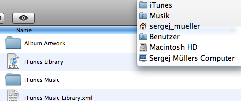 iTunes Music im Finder